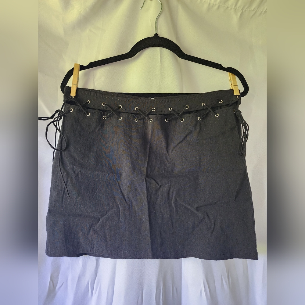 Callie-Size Large- Women's Black Mini Skirt- Goth